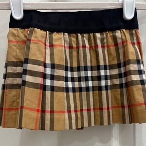 Burberry toddler girl, 6 months - Plaid Pleated Skirt with Burberry Waistband